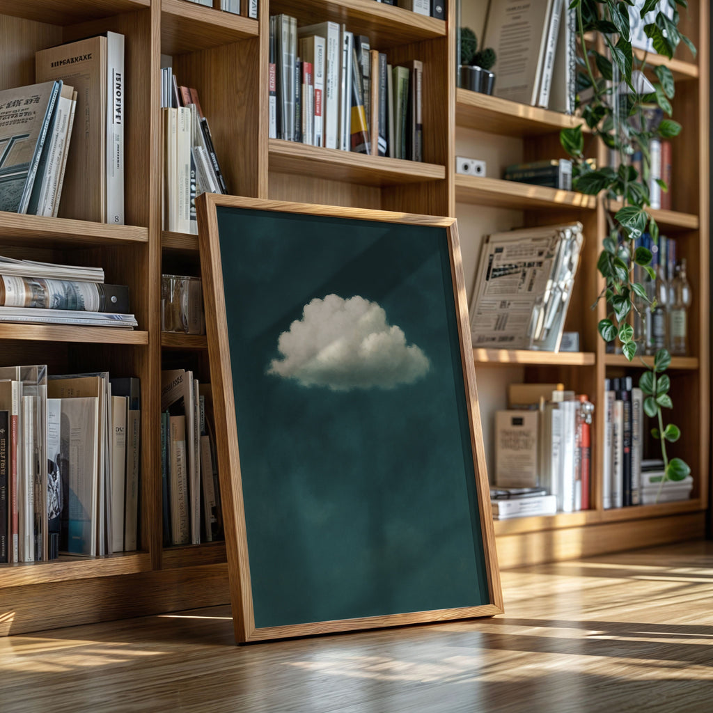 Lonely Cloud in Deep Teal Sky