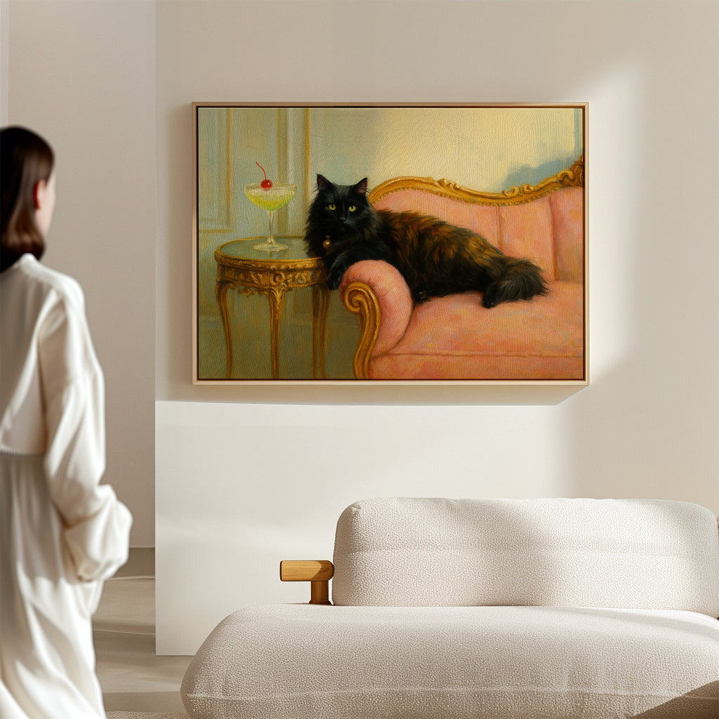 Regal Cat with a Cherry Martini