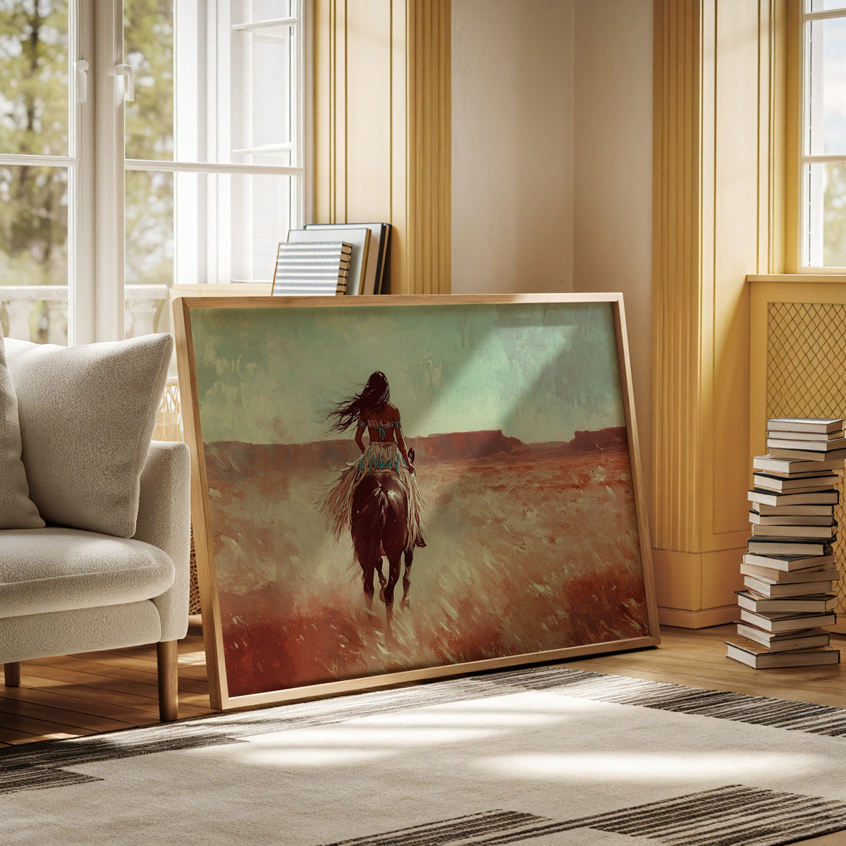 Spirit Rider Through Painted Canyons