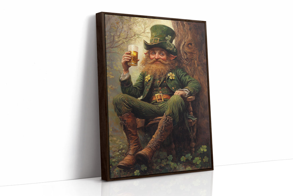 Lucky Leprechaun: Irish Folklore Canvas Wall Art