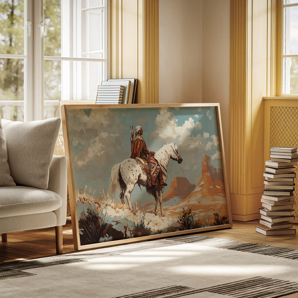 High Desert Scout on Painted Horse