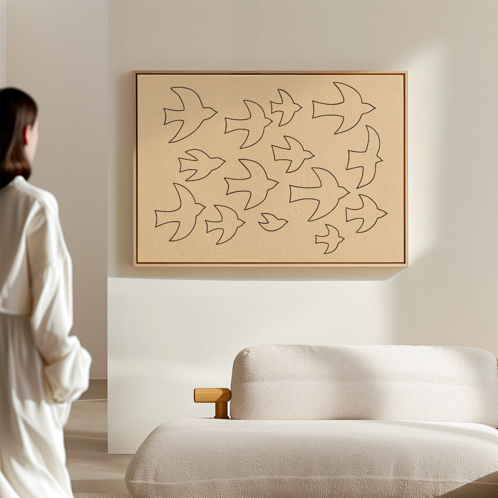 Minimalist Birds in Flight