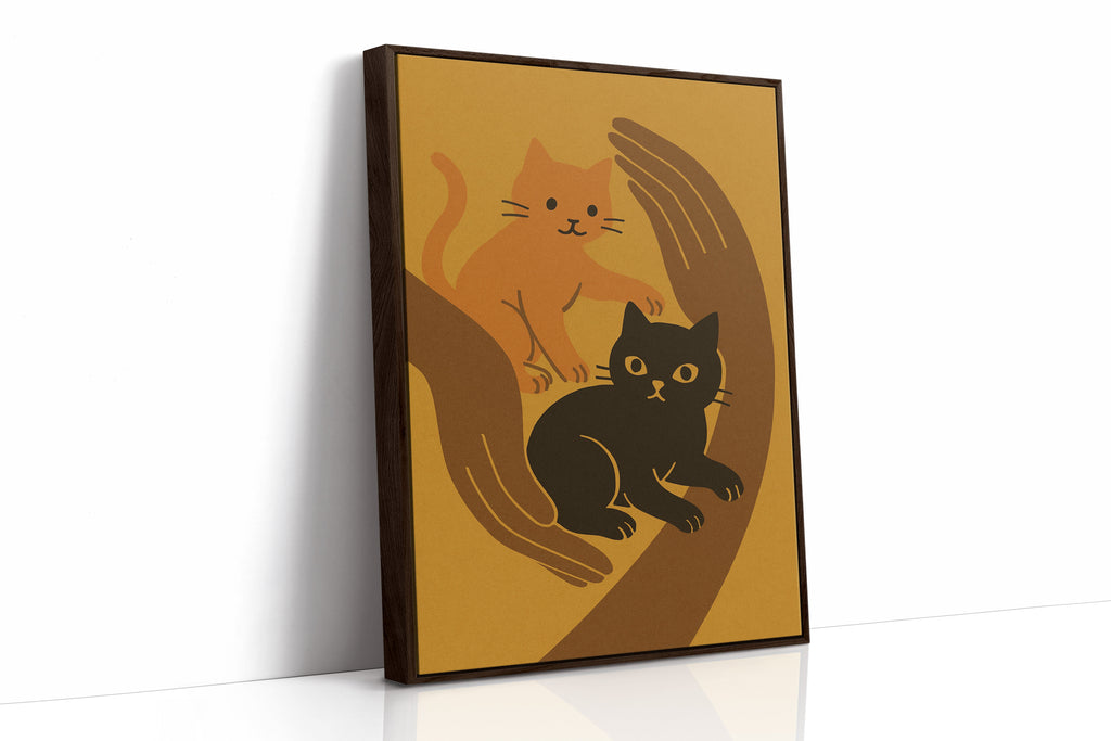 Safe Paws Warm Hearts Cat Print