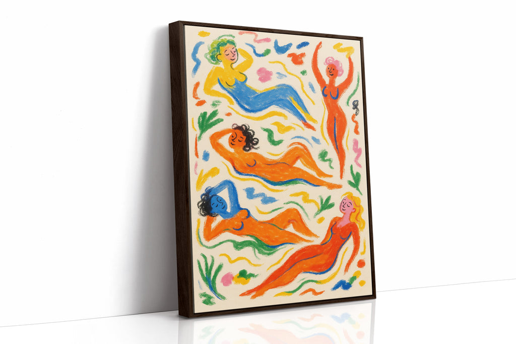 Joyful Nudes in Colorful Flow