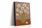 Falling Bloom in a Striped Vase