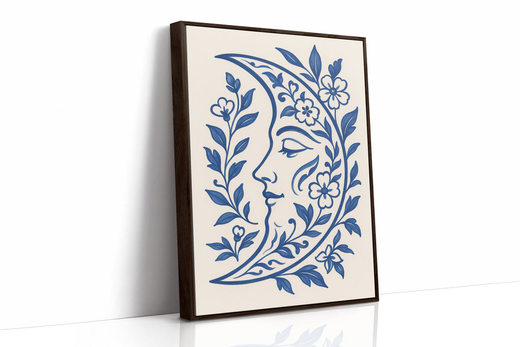 Floral Moon in Indigo Bloom