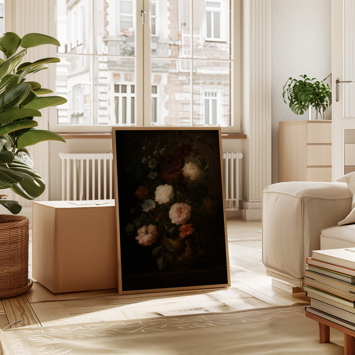 Baroque Vase of Blushing Petals