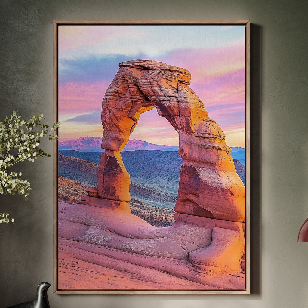 Delicate Arch at Dusk in Painted Sky