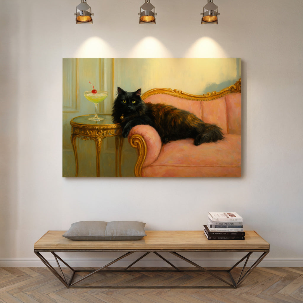 Regal Cat with a Cherry Martini