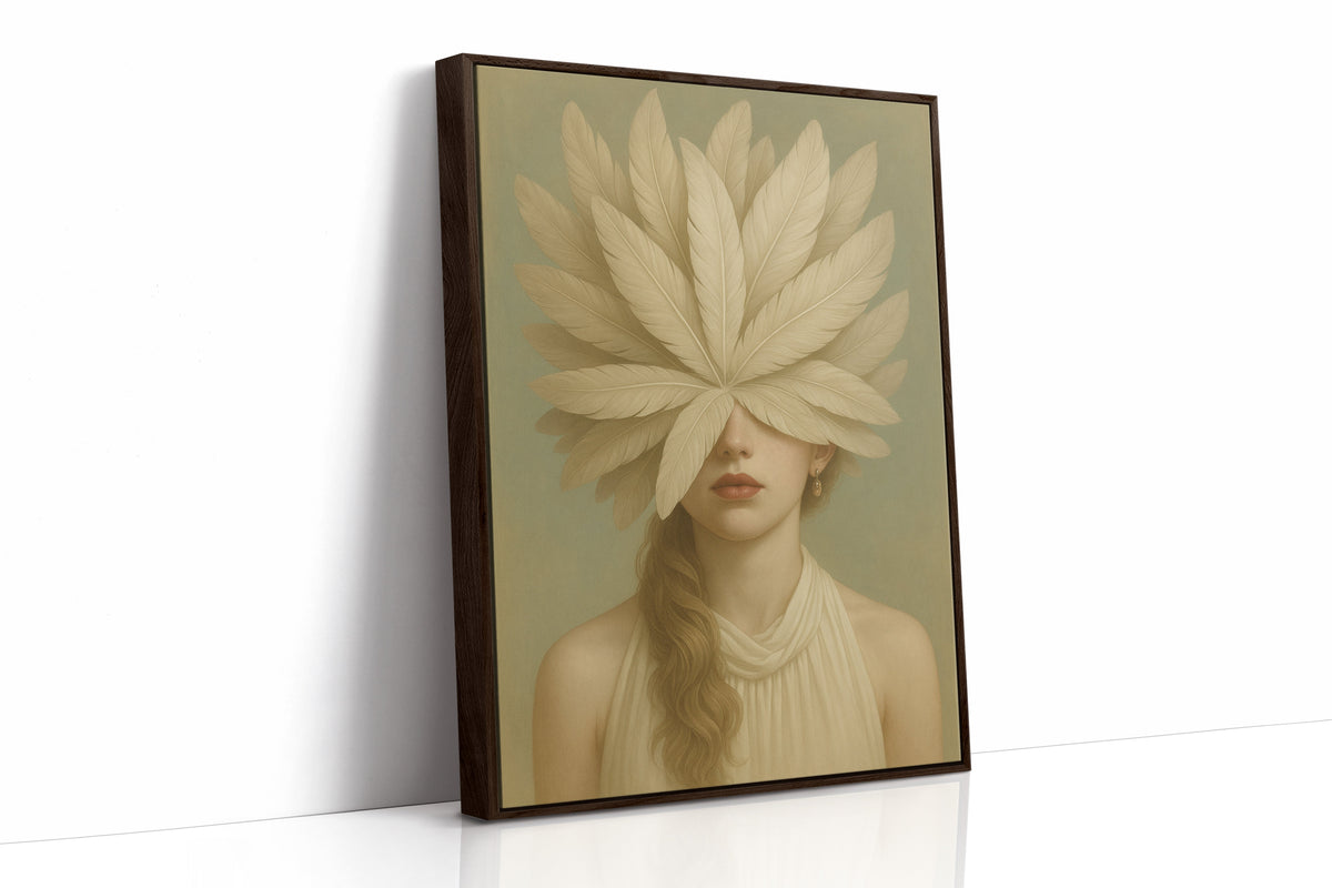 Golden Silence in Feathered Veil