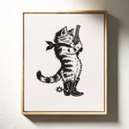 Purrpare for Trouble – Cowboy Cat Sheriff Print