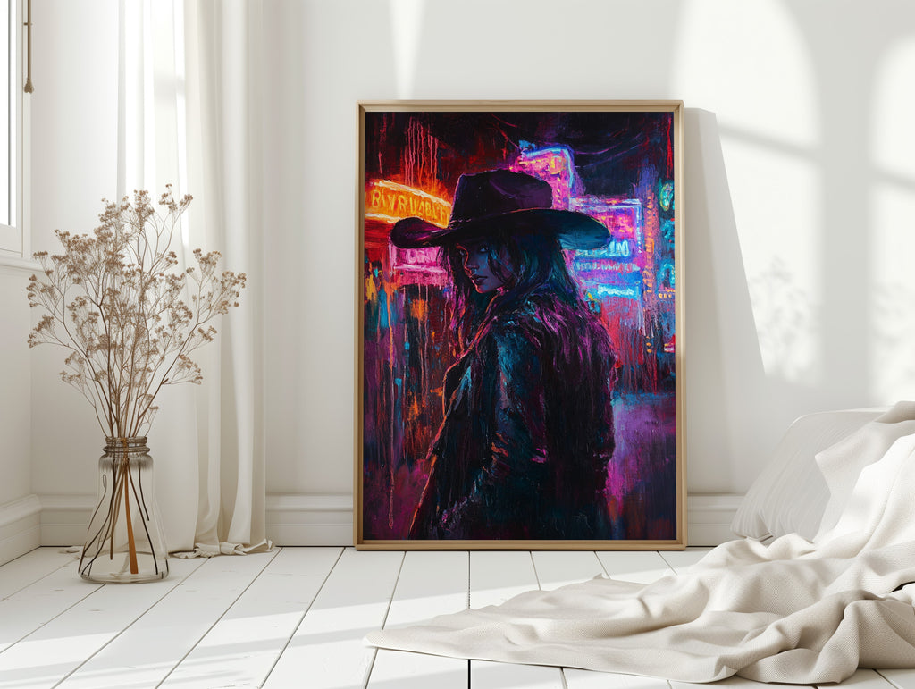 Cowgirl Noir in Neon Lights
