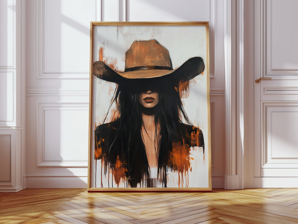 The Silent Outlaw – Western Cowgirl Canvas Art
