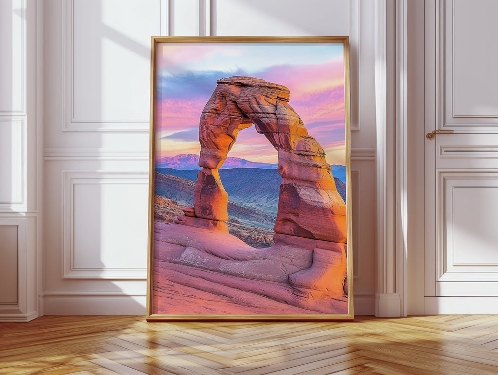 Delicate Arch at Dusk in Painted Sky
