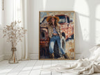 Rebel Cowgirl by the Rusted Pickup