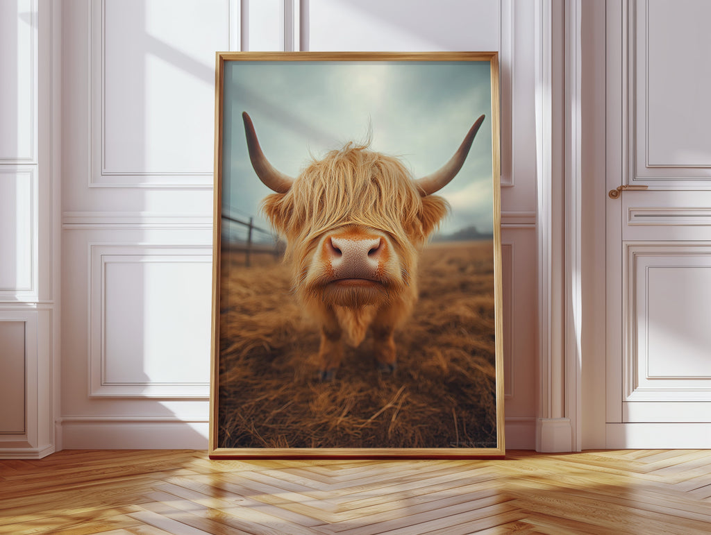 Golden Fluff and Attitude Highland Cow