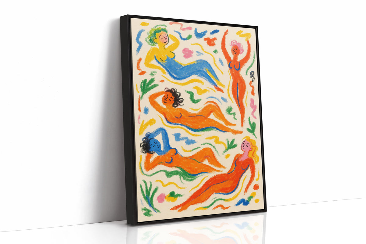 Joyful Nudes in Colorful Flow