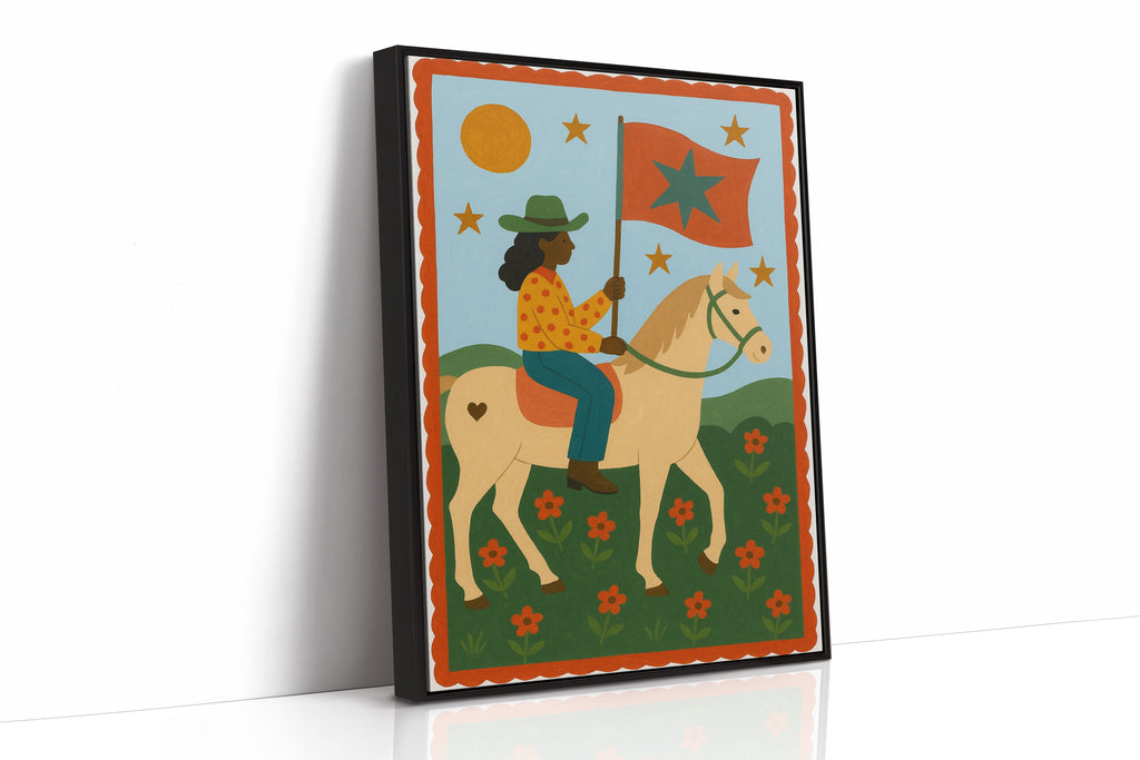Star Rider in a Flowered Field