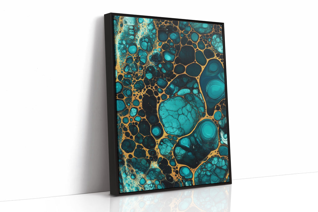 Electric Tides in Teal and Gold