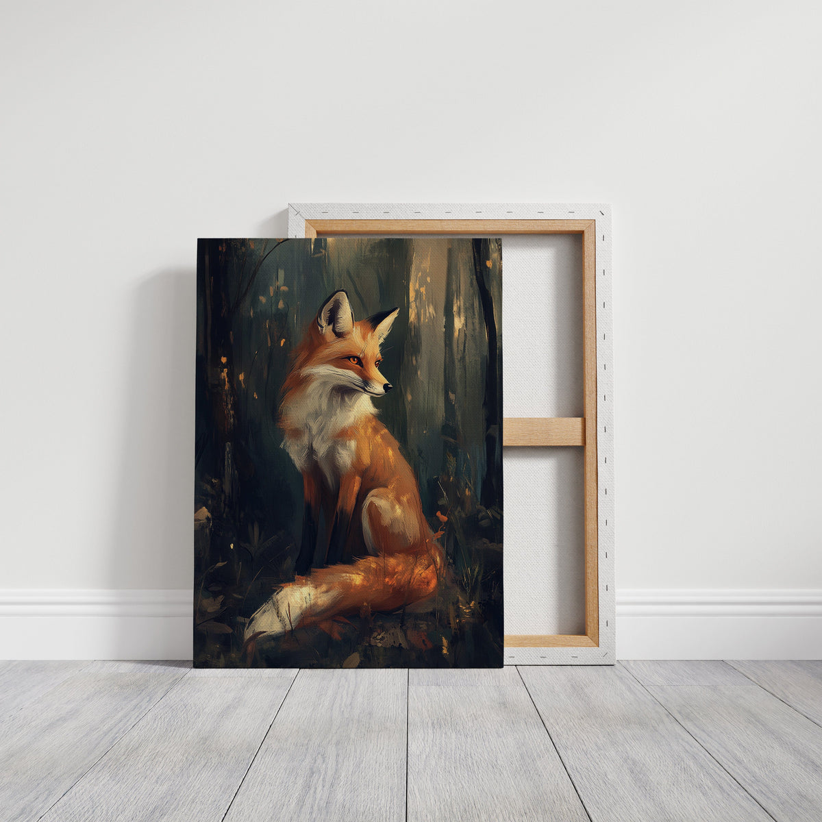 Fox Wall Art – Mystical Forest Print, Woodland Animal Decor, Nature-Inspired Painting