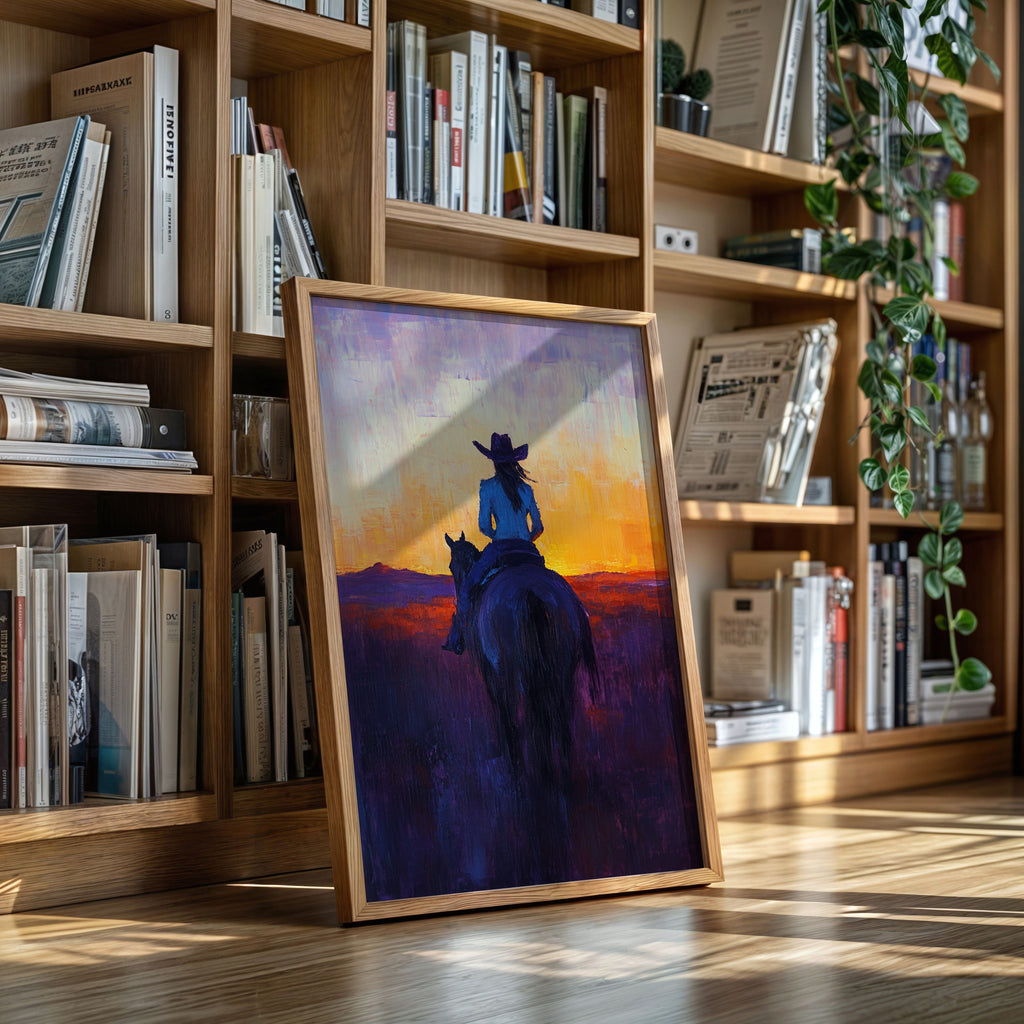 Cowgirl at Sunset Ride