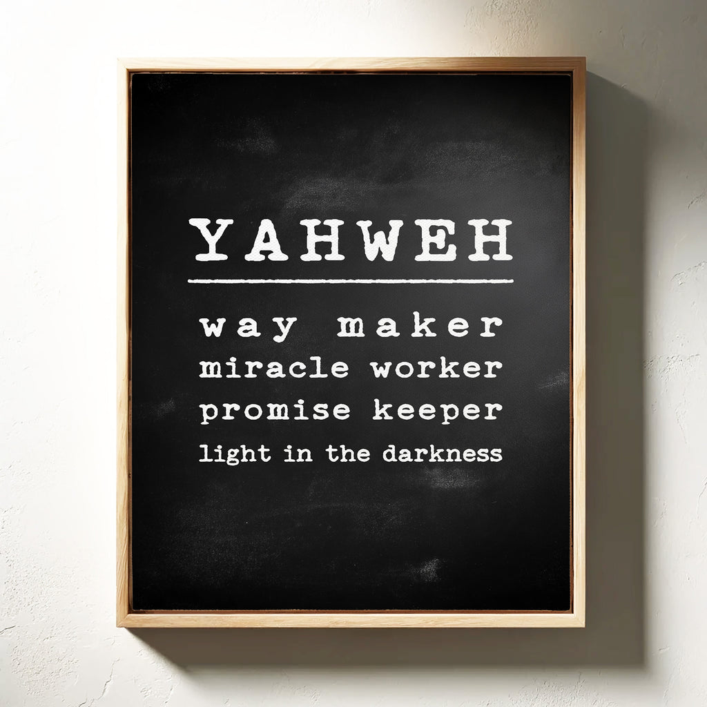 Yahweh Chalkboard Declaration