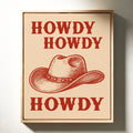 Howdy Howdy Western Hat Print