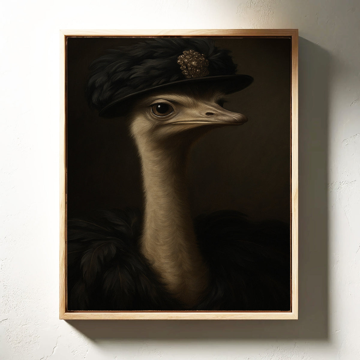 Ostrich in a Feathered Hat