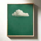 White Cloud on Emerald Sky
