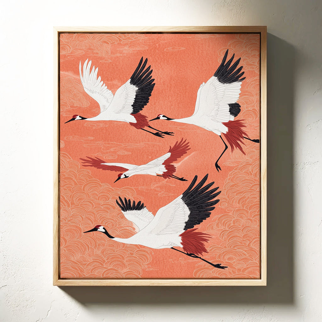 Japanese Crane Wall Art – Elegant Traditional-Inspired Print