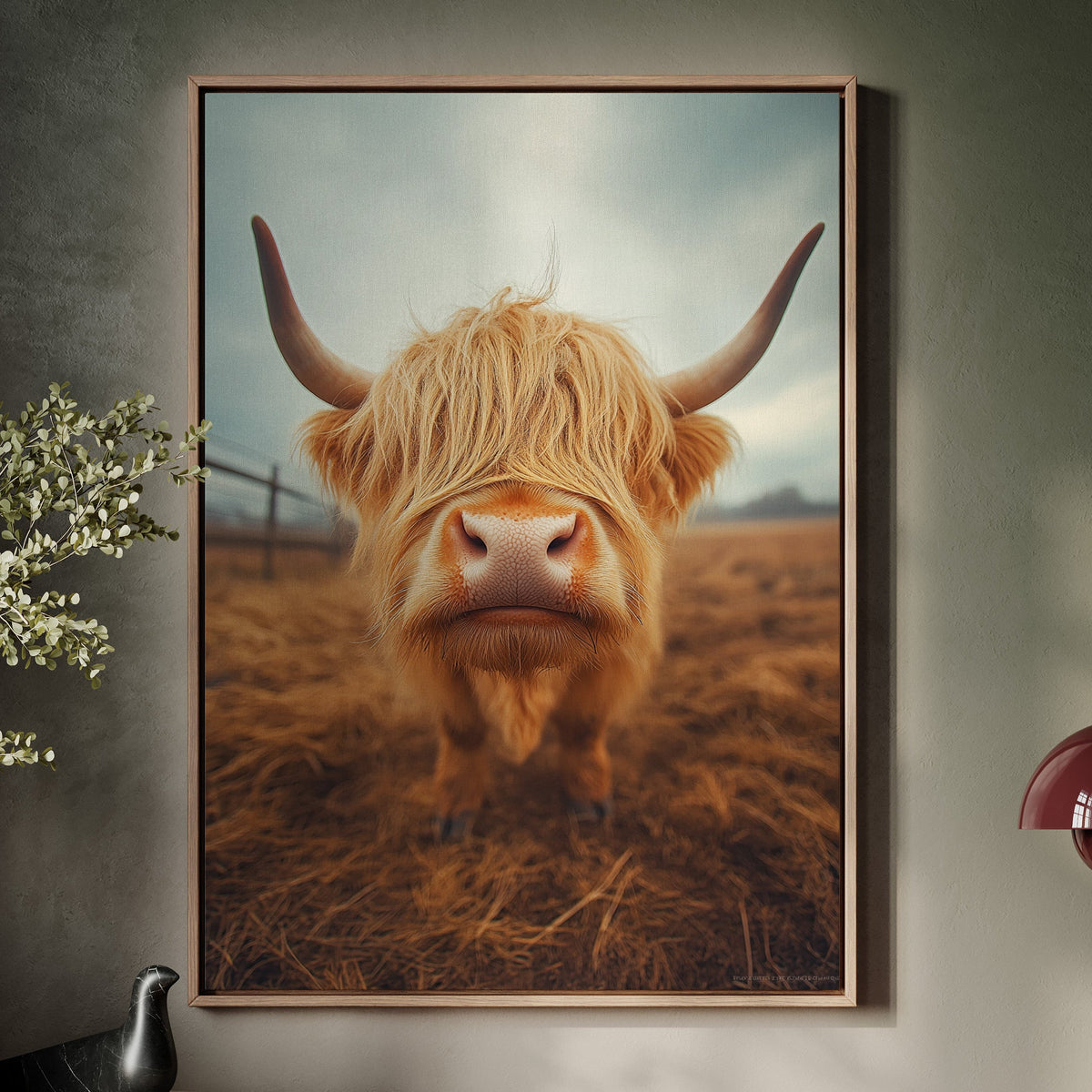 Golden Fluff and Attitude Highland Cow