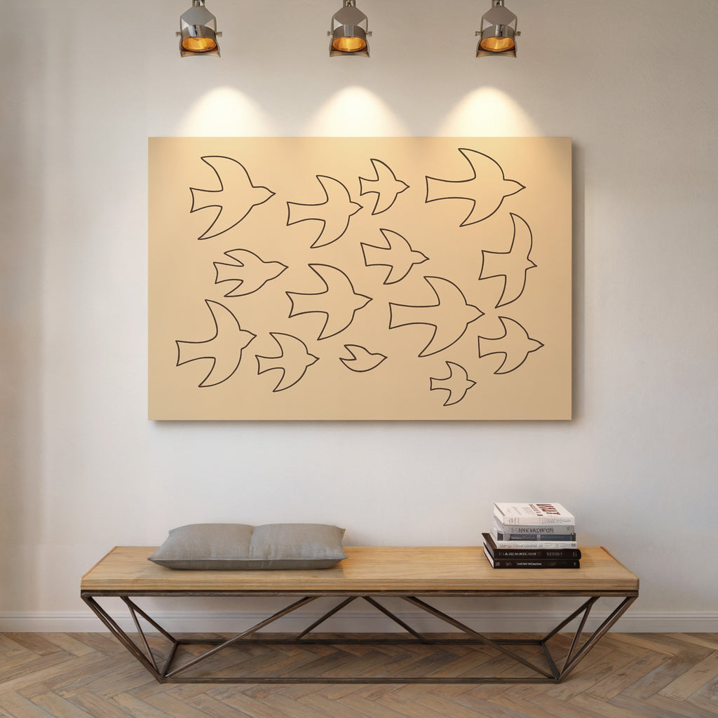 Minimalist Birds in Flight