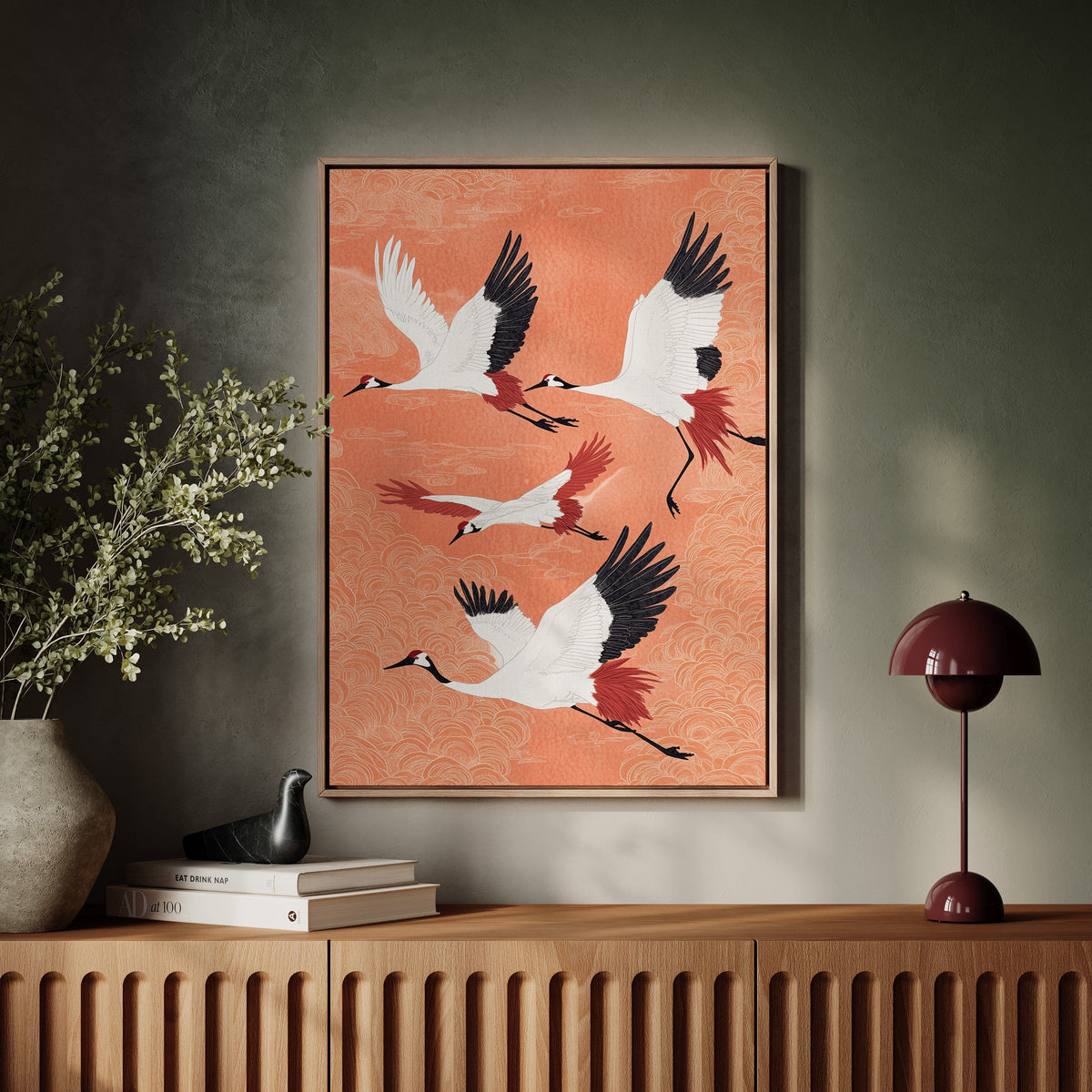 Japanese Crane Wall Art – Elegant Traditional-Inspired Print