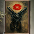 Kiss Kiss Bang Bang Western Print