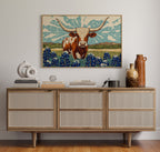 Texas Icon – Longhorn and Bluebonnets Pop Art