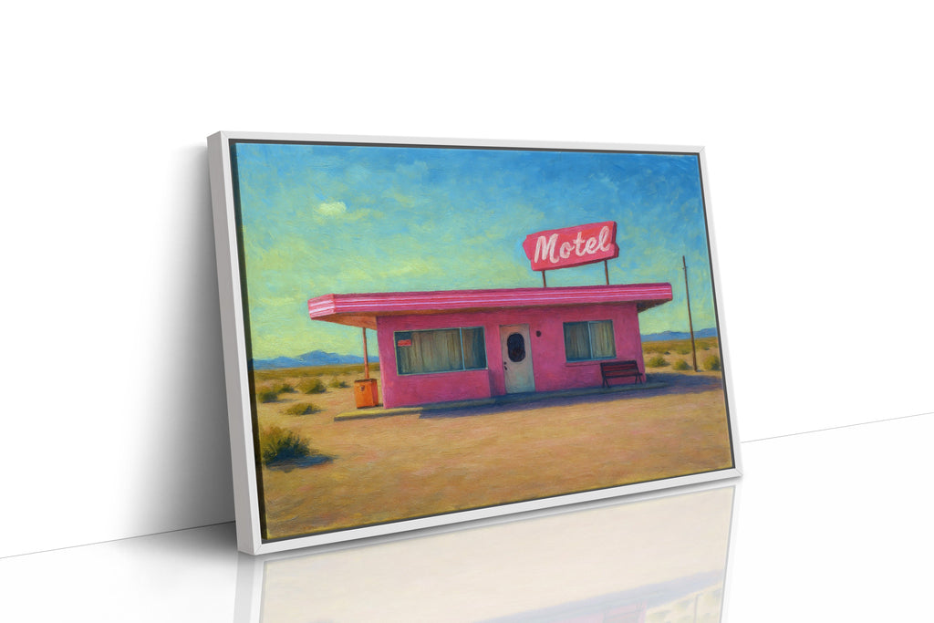 Desert Dream – Retro Pink Motel Wall Art
