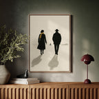 Winter Walk with Yellow Scarf