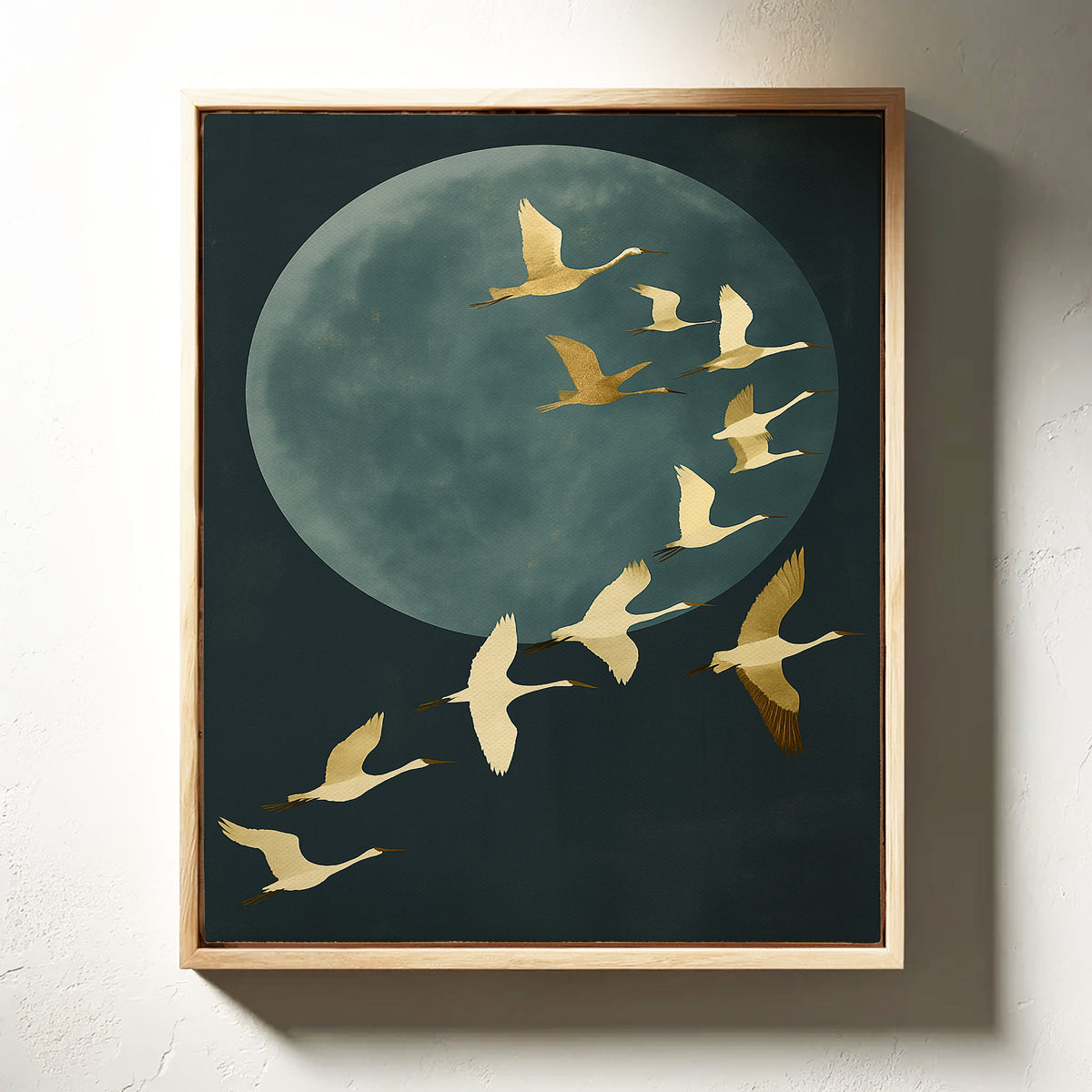 Golden Flight Beneath a Silent Moon