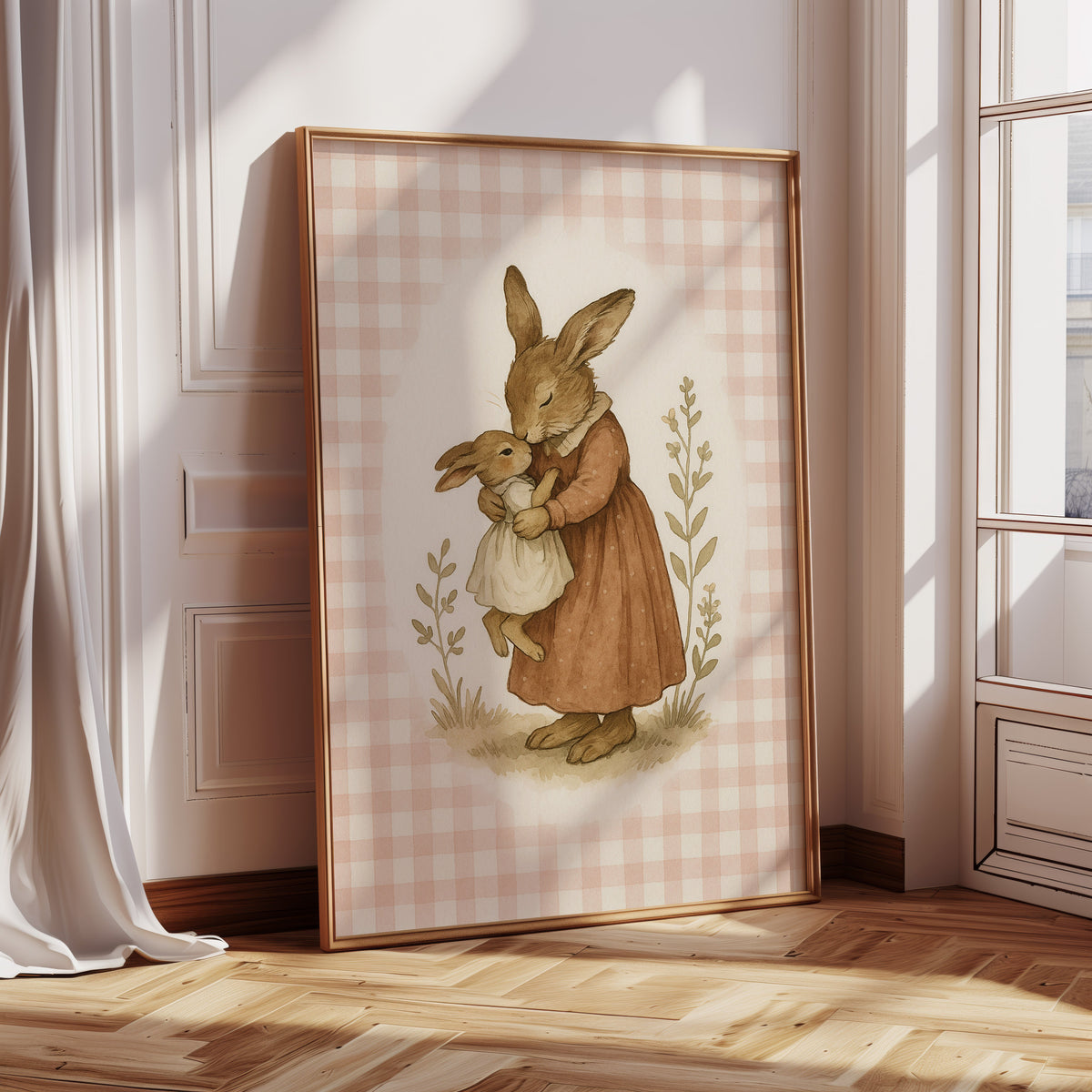 Mama Bunny’s Kiss in Gingham