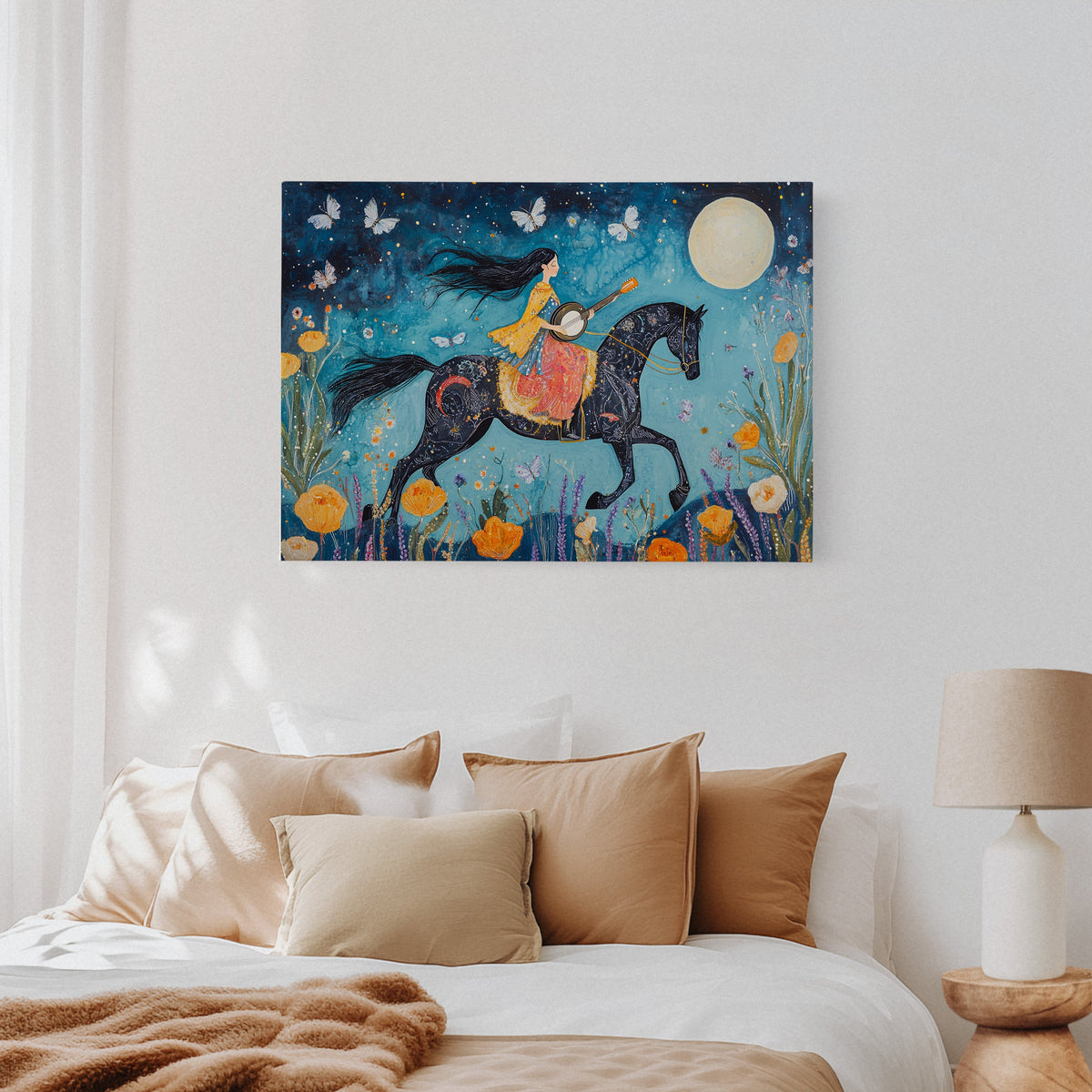 Moonlit Melody on Midnight Horseback