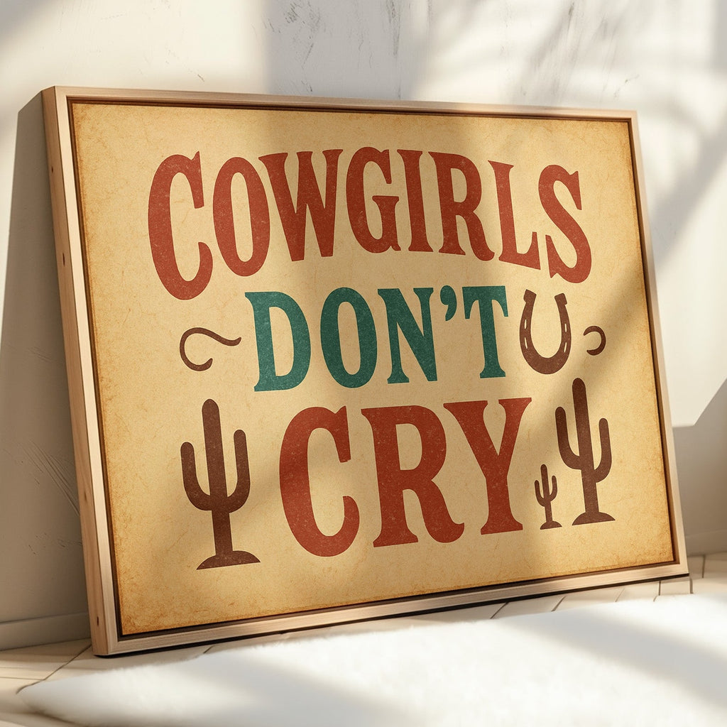 Cowgirls Don’t Cry Western Print