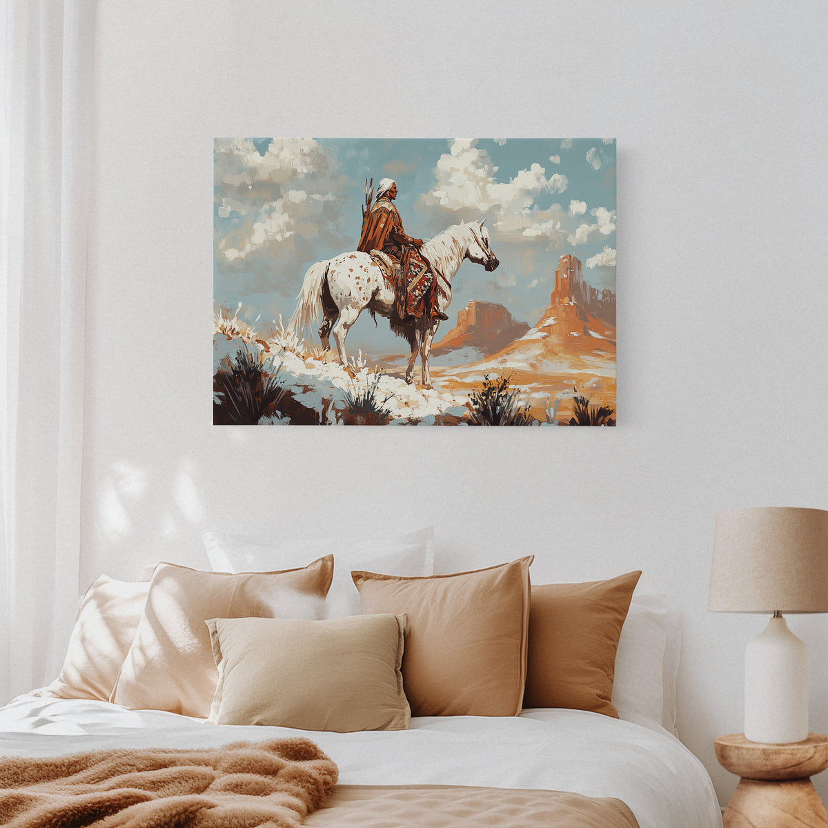 High Desert Scout on Painted Horse