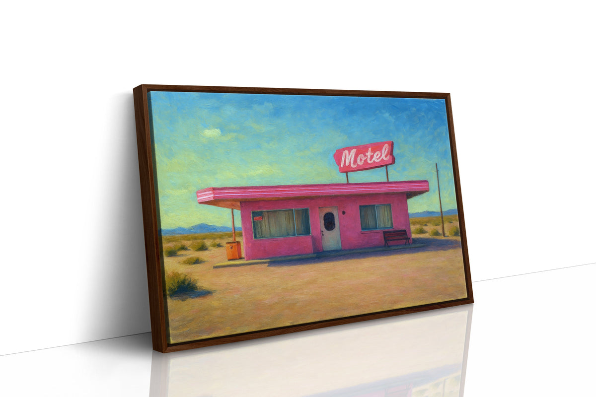 Desert Dream – Retro Pink Motel Wall Art