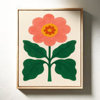 Sunny Bloom in Coral and Green