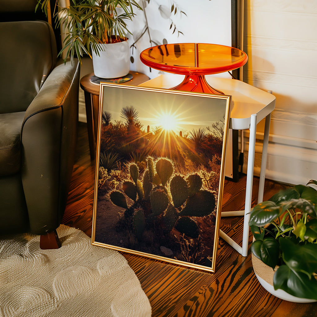 Desert Light Prickly Pear at Sunset