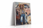 Rebel Cowgirl by the Rusted Pickup
