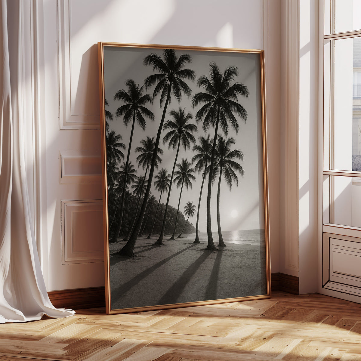 Palm Shadows at Sunrise