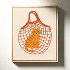 Orange Tabby in a Market Tote