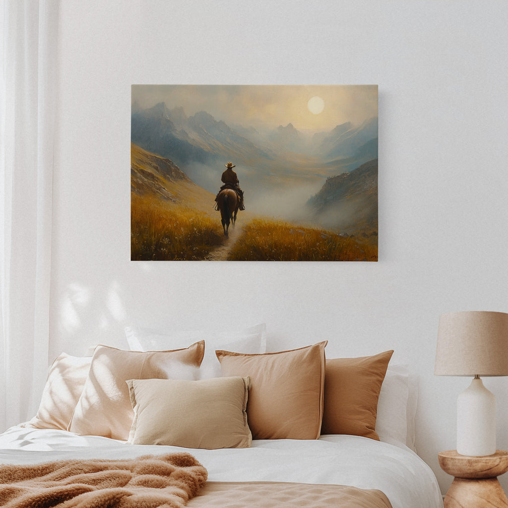 Cowboy at Sunrise in the High Country