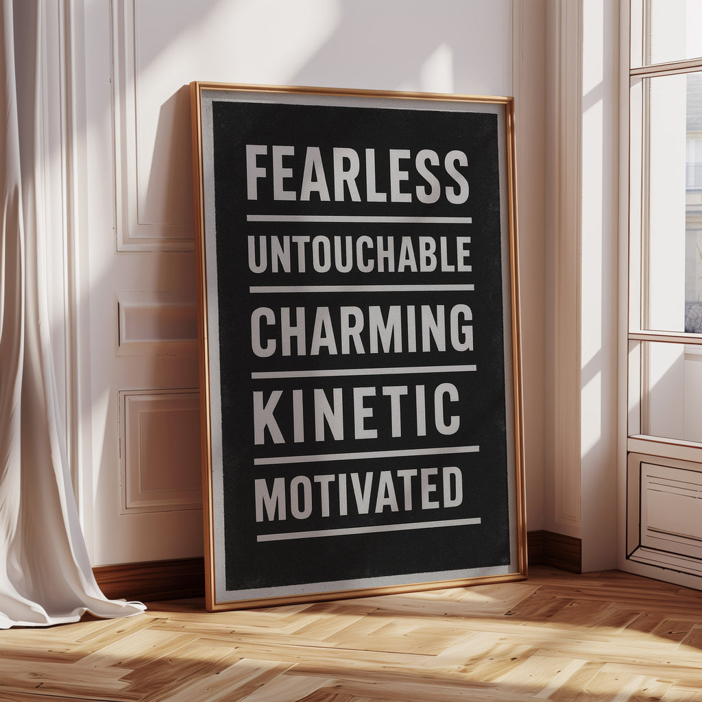 Fearless Motivated Kinetic Bold Text Art